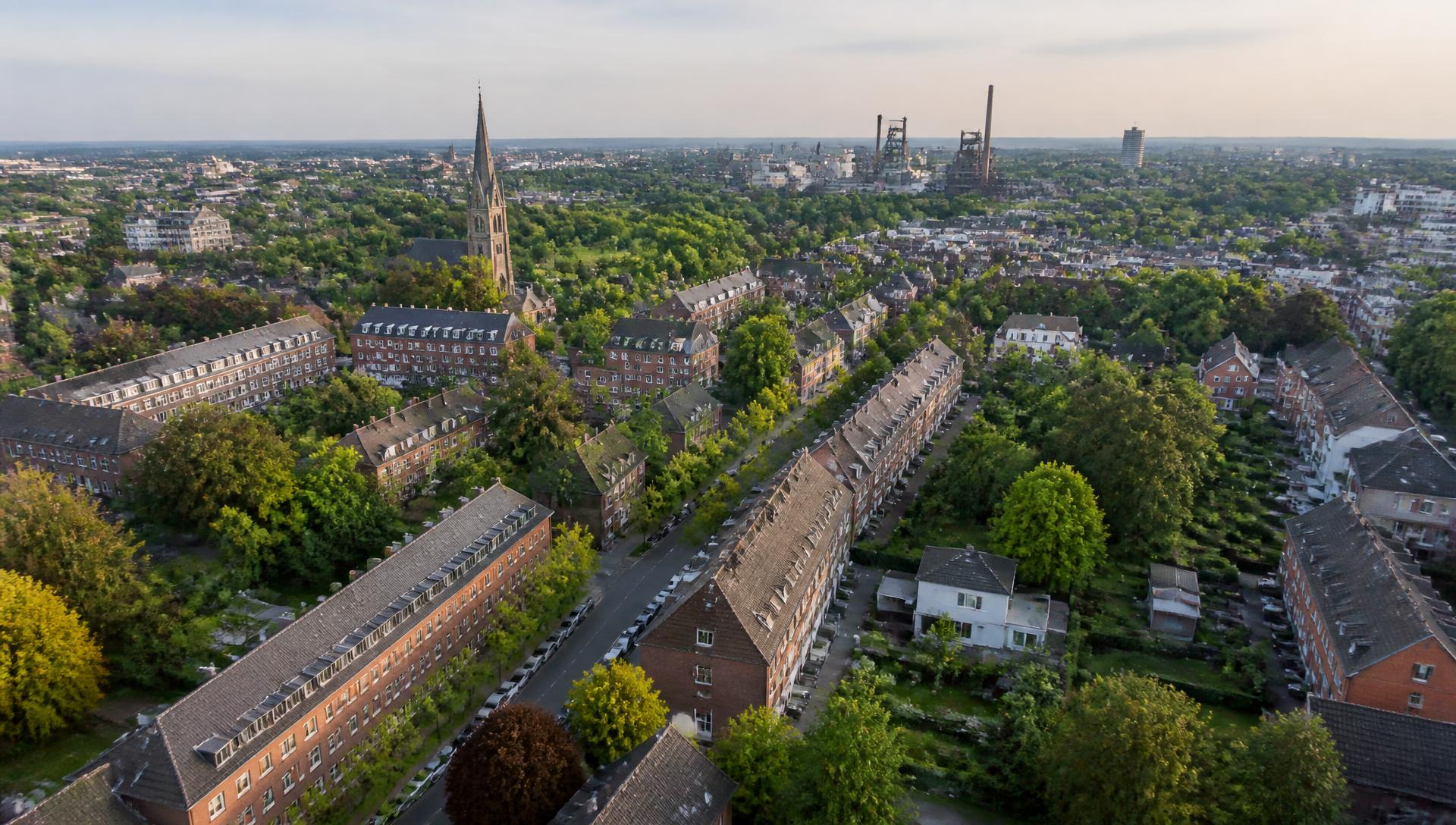 Luftaufnahme eines Wohnquartiers in Essen — Stoppenberg / Frillendorf
